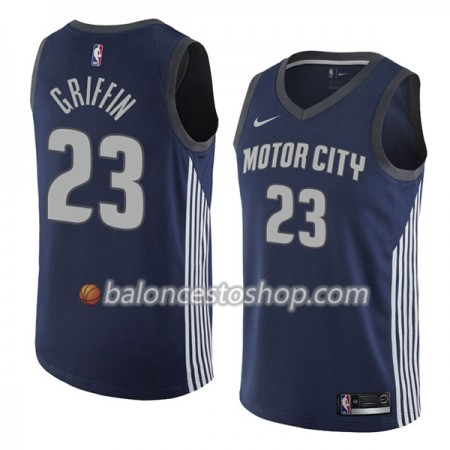 Camiseta Hombre NBA Detroit Pistons Blake Griffin 23 Nike City Edition Swingman